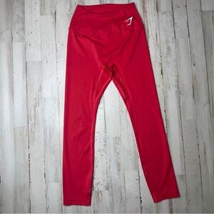 Gymshark Red High Waisted Scrunch Leggings Womens XS Athletic Workout